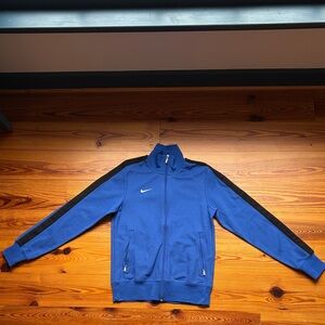 Nike Men's Blue Track Jacket with Black Accents
